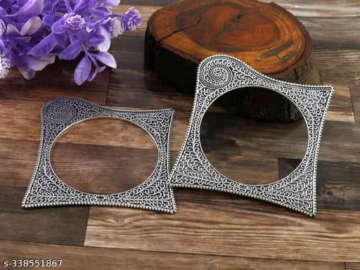 Aarohi Oxidised Kada Set