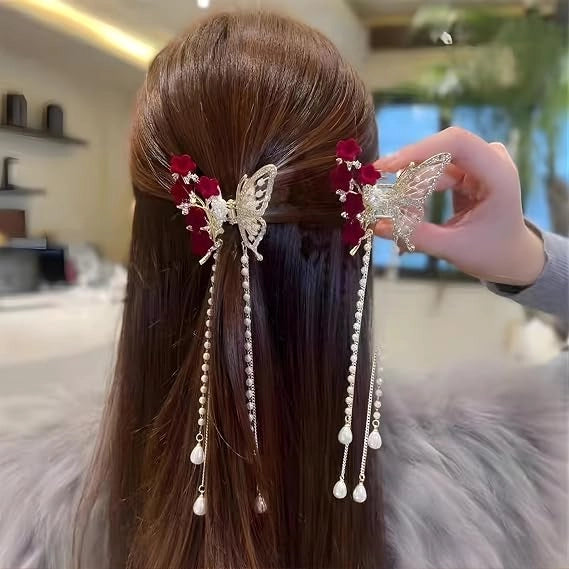 Papillon Crystal Hair Claw