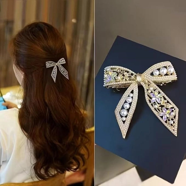 Belle Pearl Bow Barrette