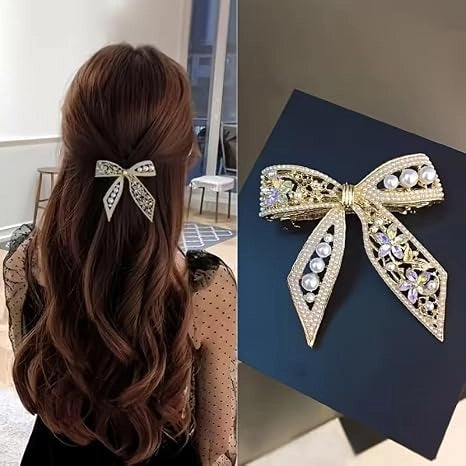 Belle Pearl Bow Barrette
