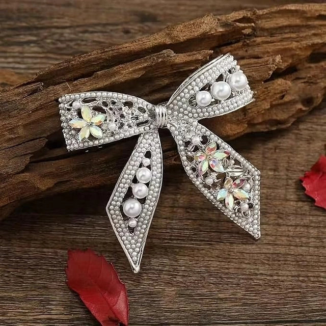 Belle Pearl Bow Barrette